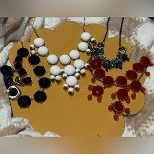 Elegant Multi-Color Statement Necklace Set